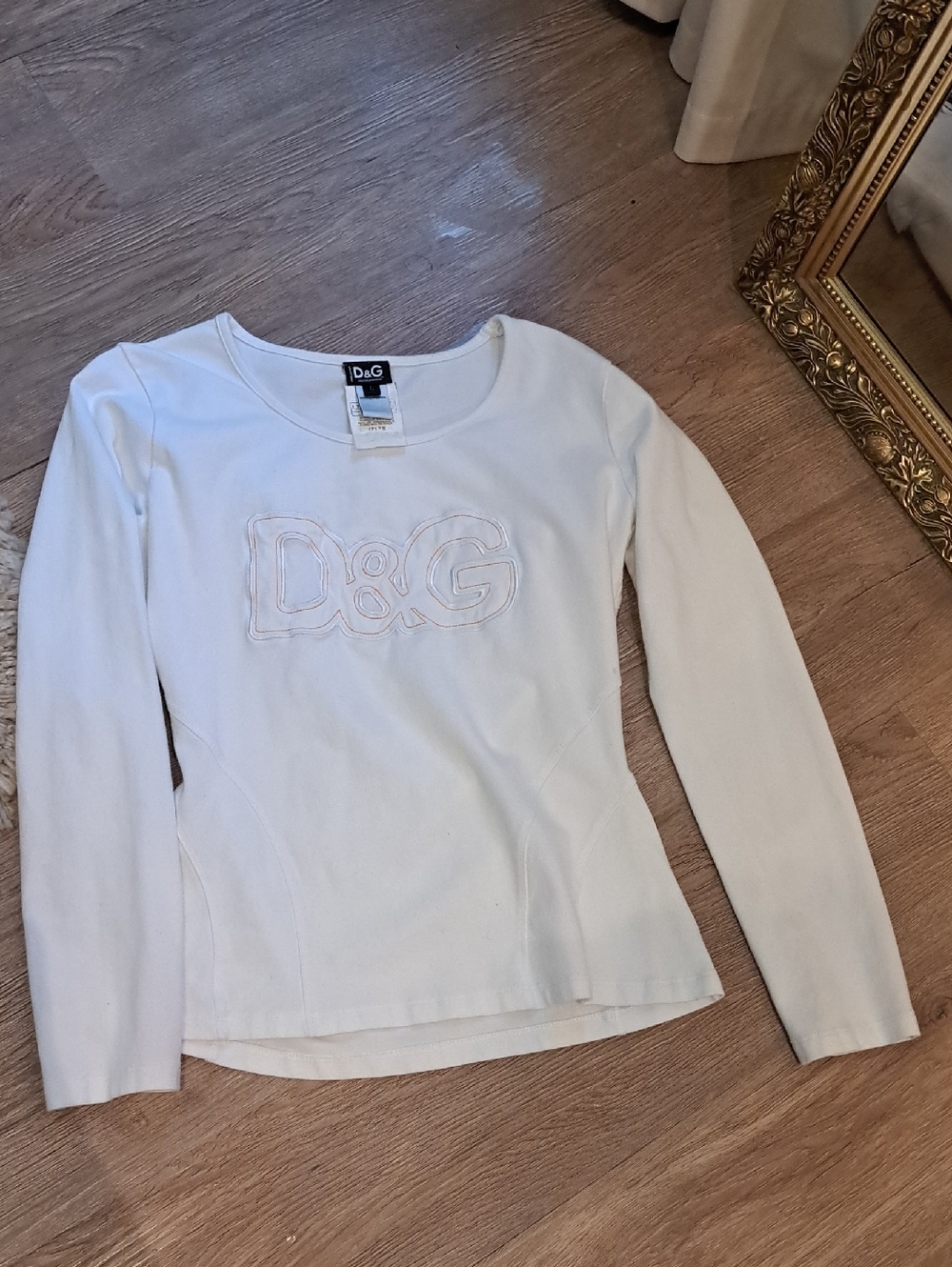 D&G White Crewneck Logo T-Shirt